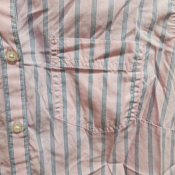 Banana Republic Women's 3/4 Sleeve Button Up Top Button Back Pink Striped Size 2 - Picture 4 of 13